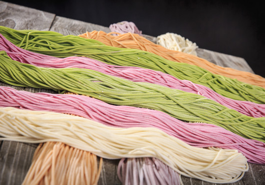 Fresh noodles are constantly 