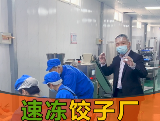 How does the dumpling processing factory use the dumpling machine to process dumplings?